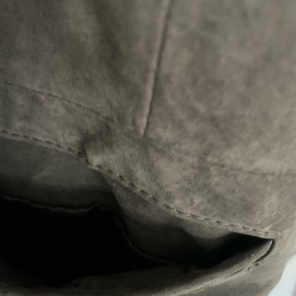 Wash and Dry 100% suede gray/blue jacket - Picture 7 of 11